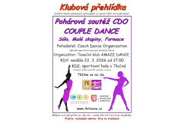Klubová přehlídka - pohárová soutěž CDO 20260322