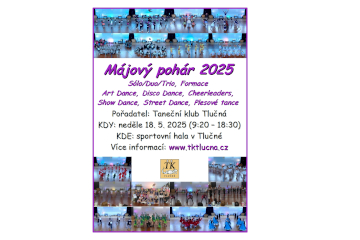 Májový pohár 2025 - taneční soutěž - Tlučná 18. 5. 2025
